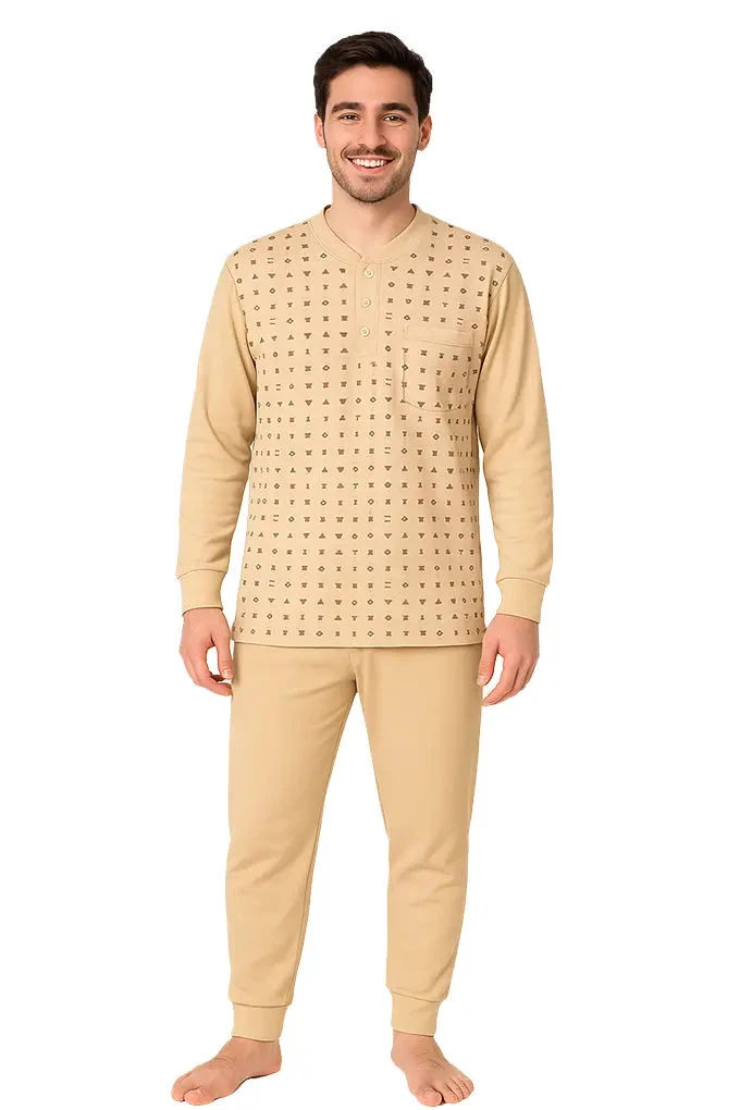 780 Man Thermal Plain Pyjama Set with Pocket