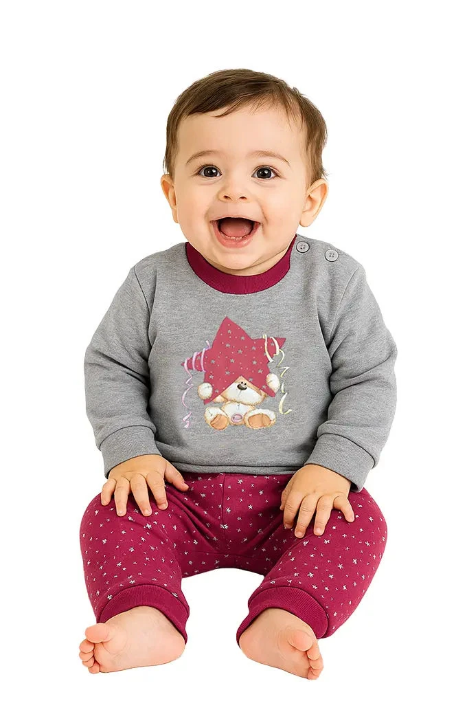 Little Star Girl Thermal Printed Pyjama Set