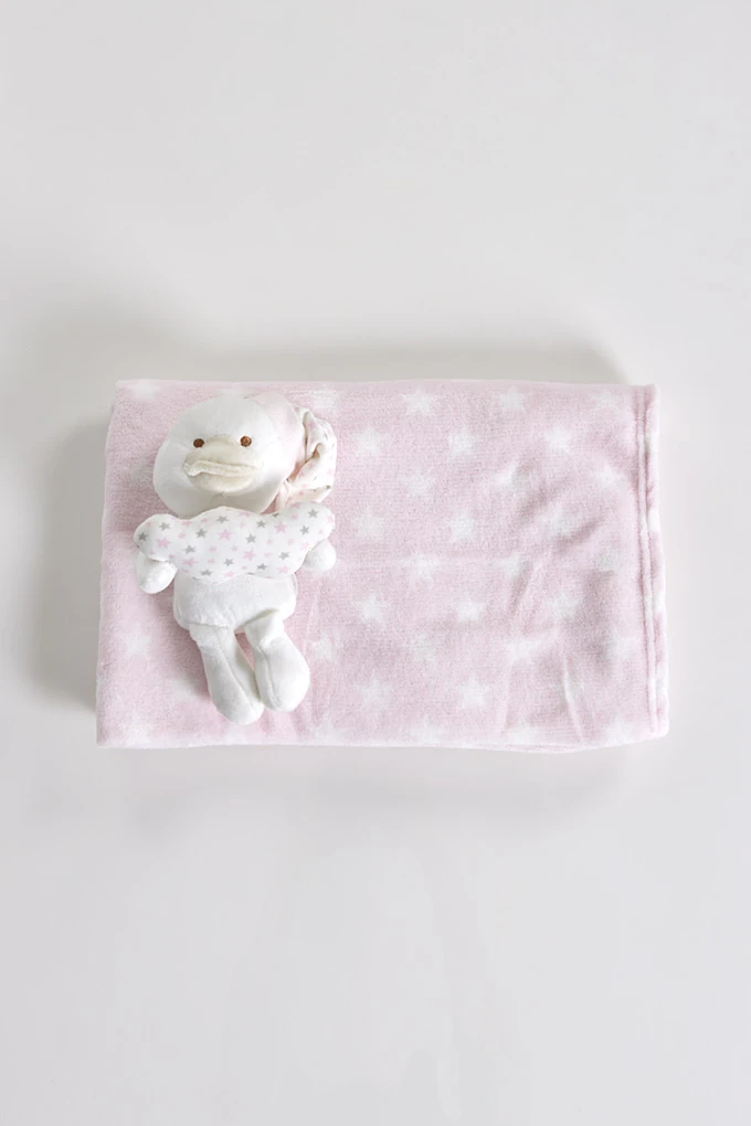 Duckling Teddy + Blanket Set
