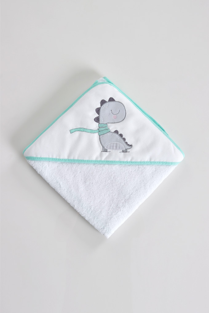 Dinosaur Embroidered Baby Towel