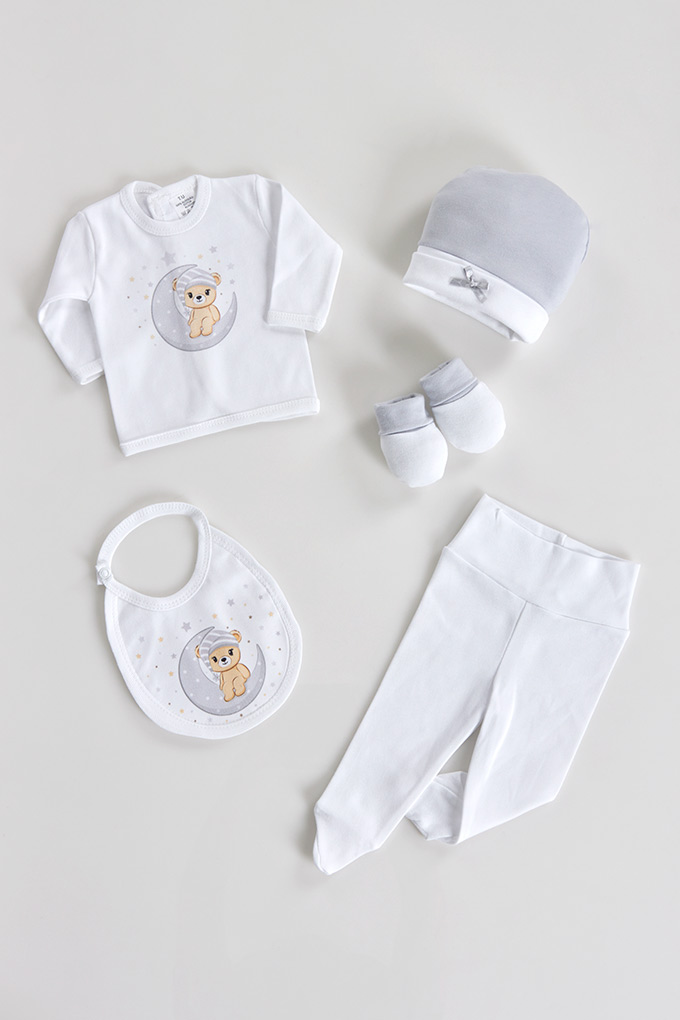 Bear on the Moon 5 Pieces Thermal Newborn Baby Set