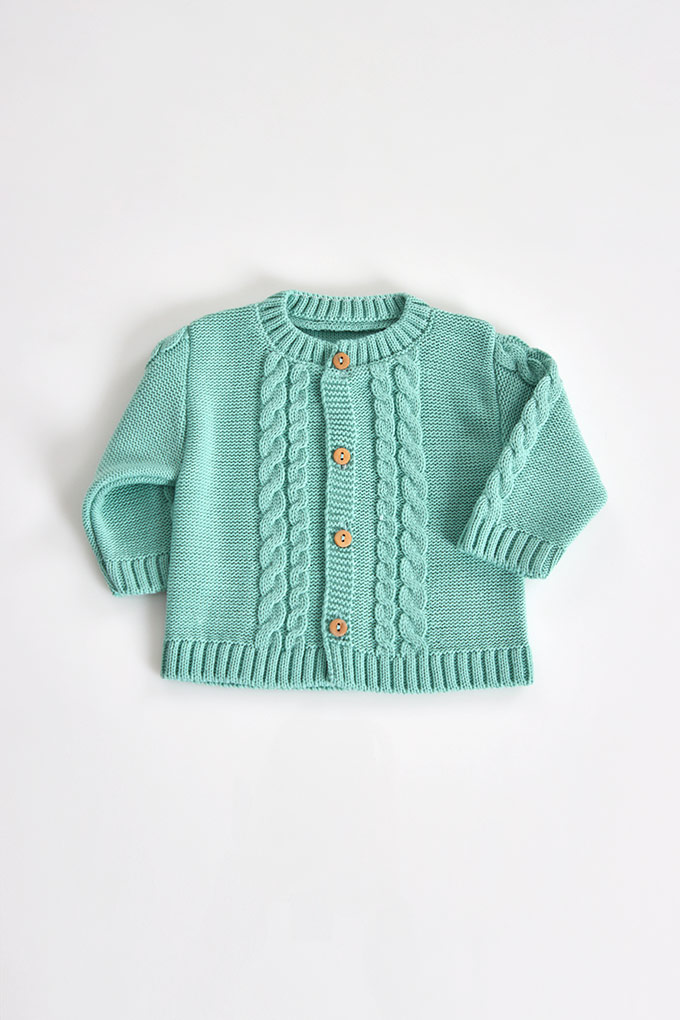 Braid Knitted Baby Jacket