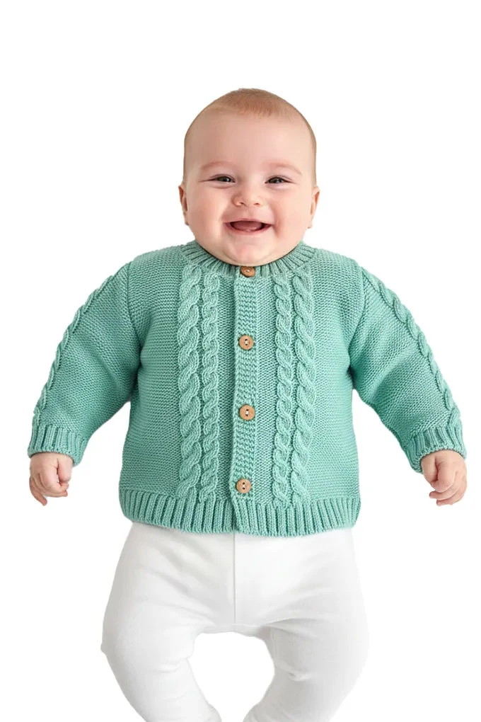 Braid Knitted Baby Jacket