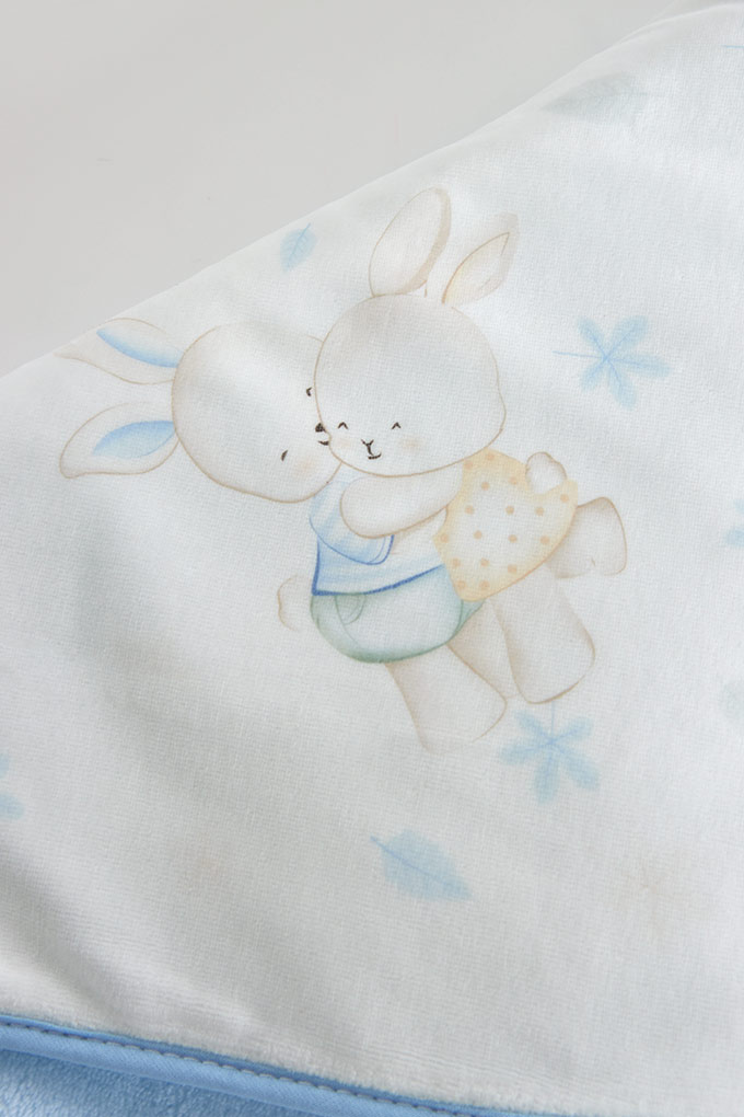 Bunnys Friends Printed Velvet Baby Blnaket