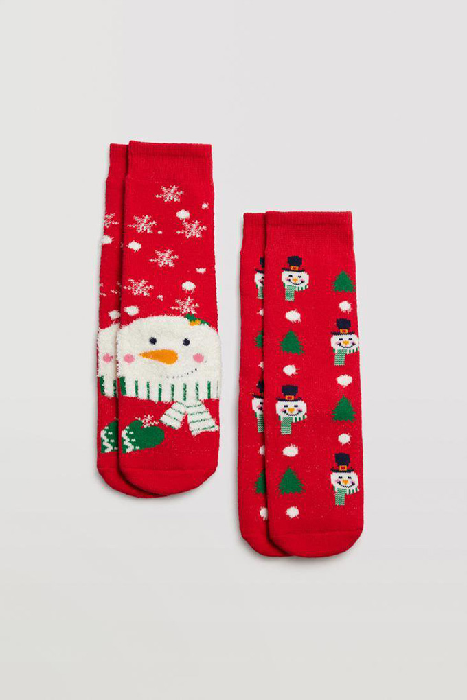 Kids Christmas Non-Slip Socks Pack 2
