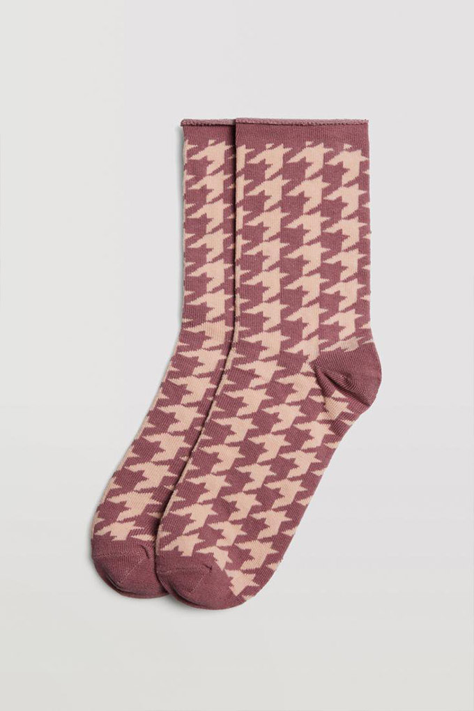 Woman Printed Socks w/o Cuff