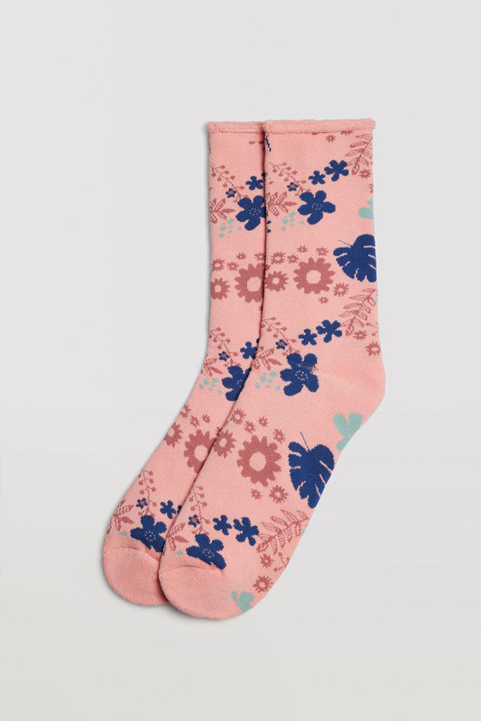 Woman Thermal Printed Socks w/o Cuff