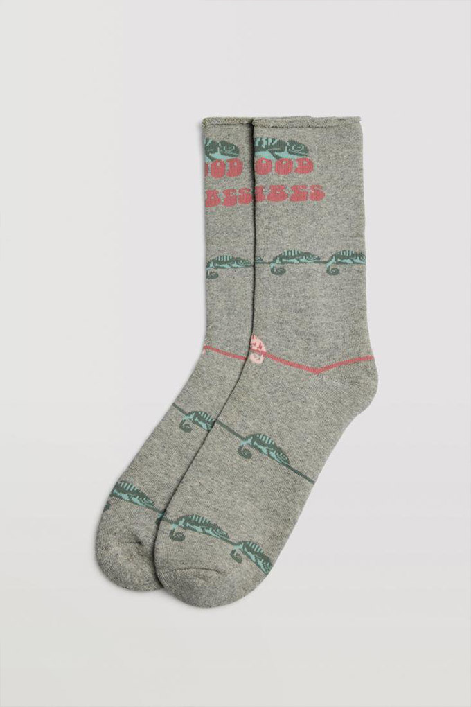 Woman Thermal Printed Socks w/o Cuff