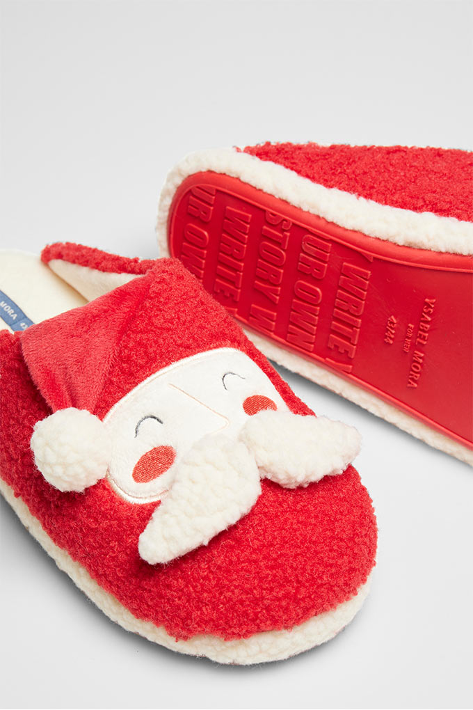 Santa Man Sherpa Slippers