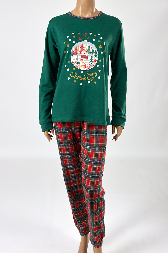 Pijama Estampado Cardado Unisexo Merry Christmas