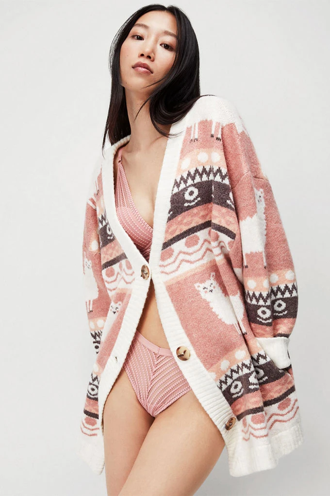 2/20093 Woman Printed Knited Jacket