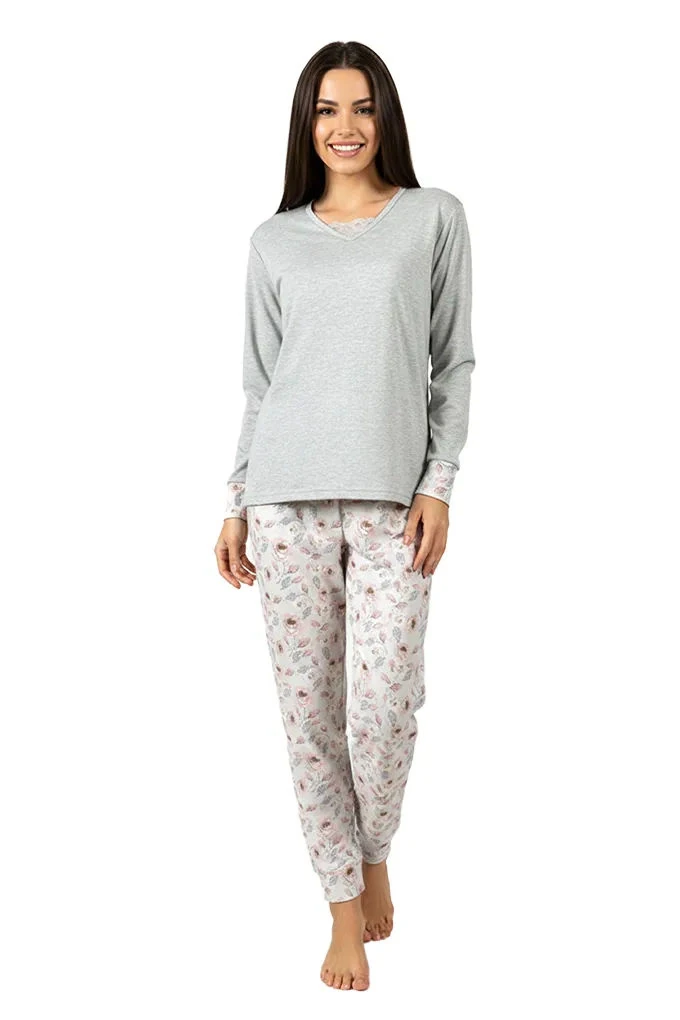 27007 Woman Thermal Printed Pyjama Set