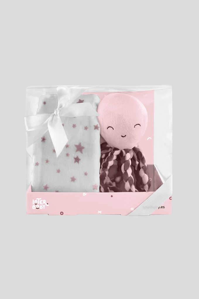 Octopus Teddy + Blanket Set