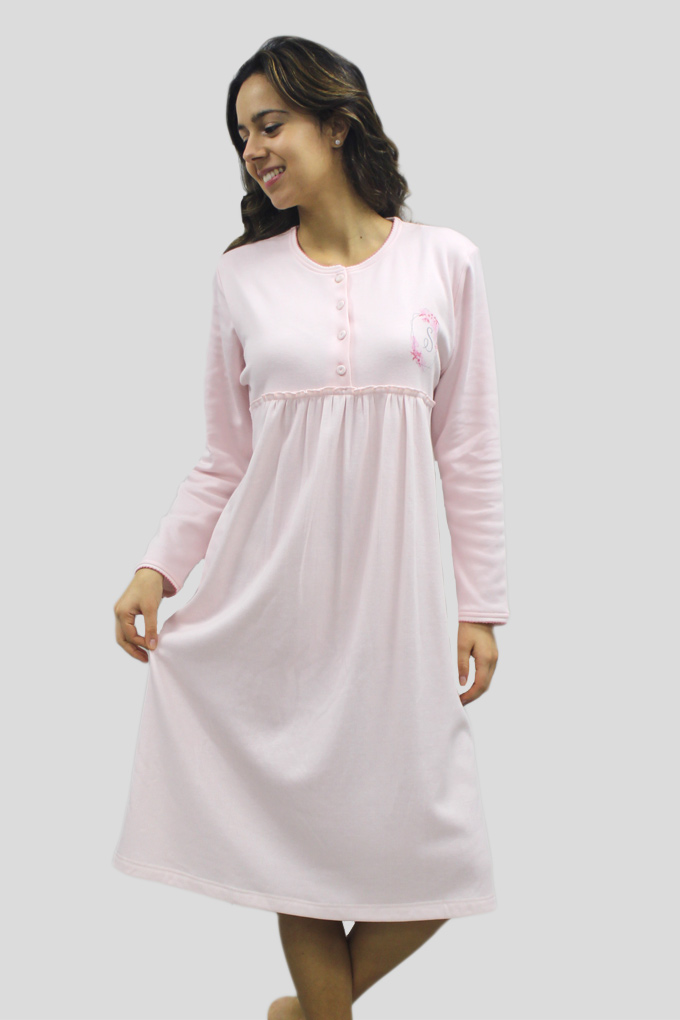 MS1303 Woman Thermal Printed Nighshirt w/ Buttons