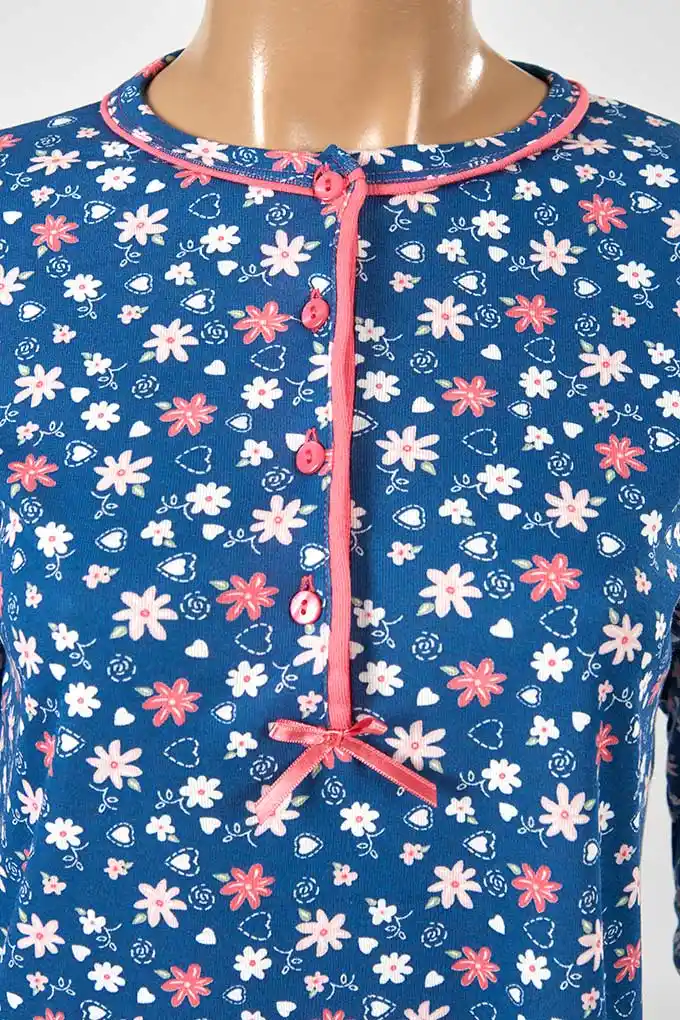 Flowers Woman Thermal Printed Nighshirt