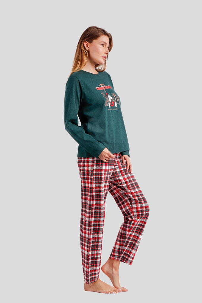 Merry Christmas Woman Printed Pyjama Set