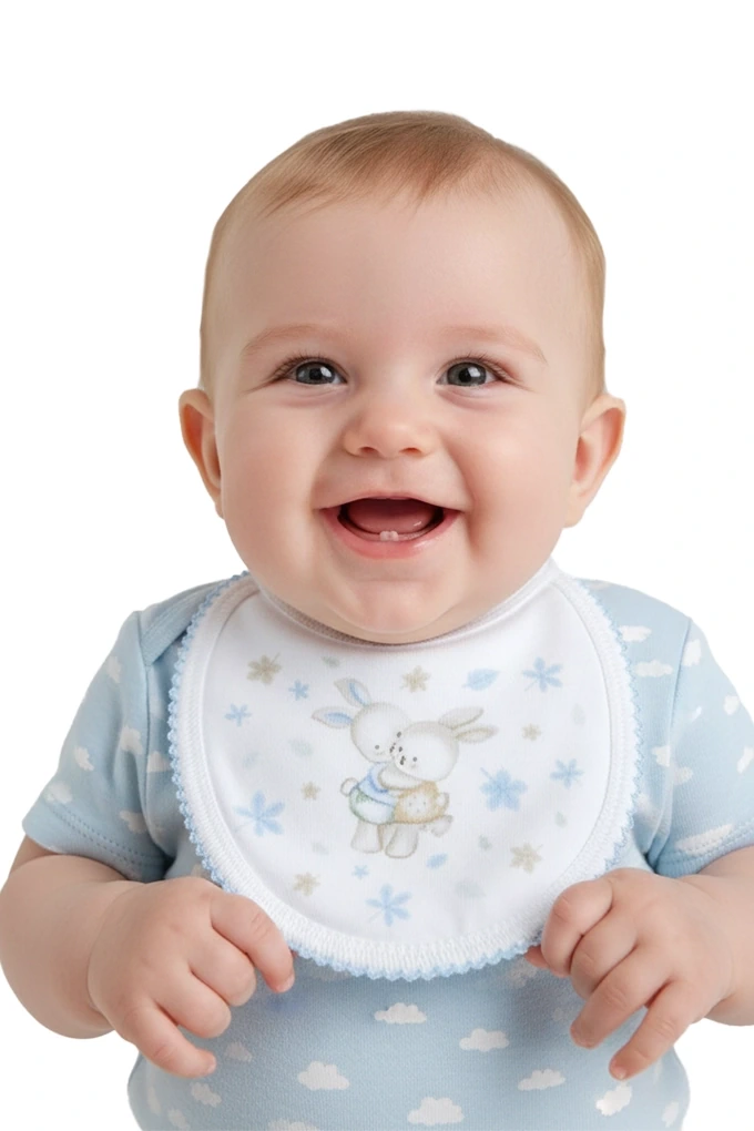 Bunnys Friends Printed Round Bibs