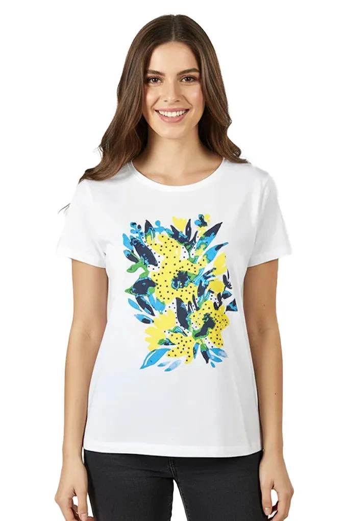 Flowers Woman Printed T-Shirt