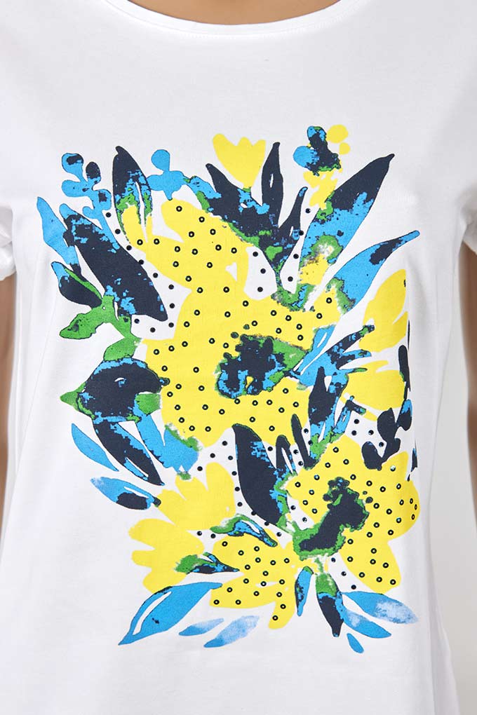 T-Shirt Estampada Senhora Flores_3