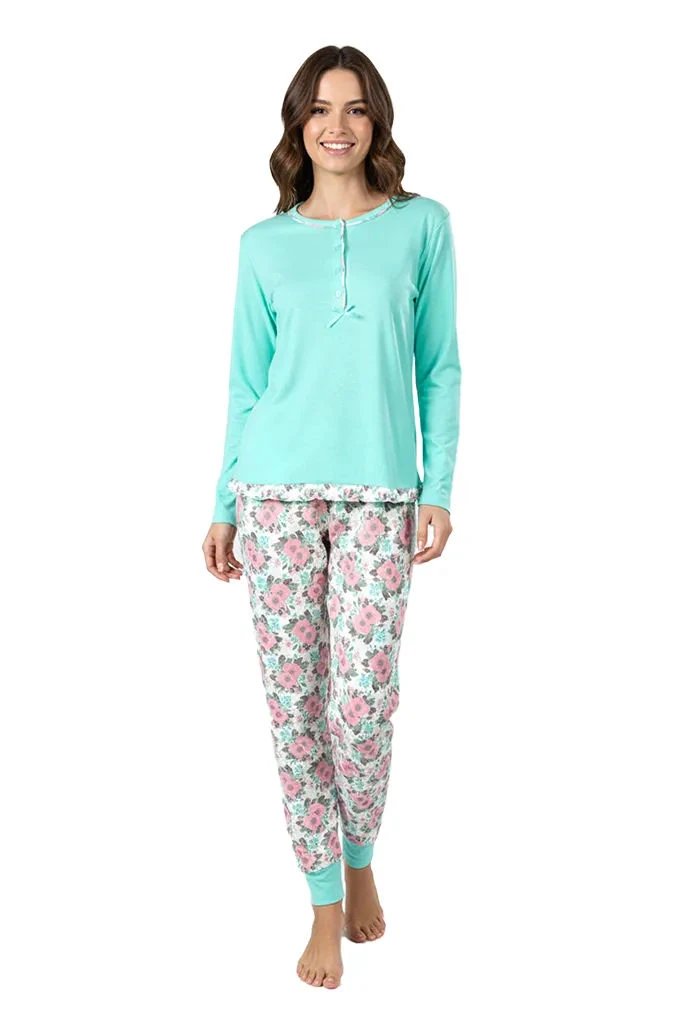 Flowers Woman Printed Pyjama Set