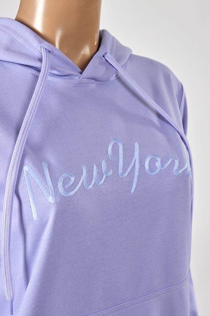New York Woman Cotton Embroidered Sweater