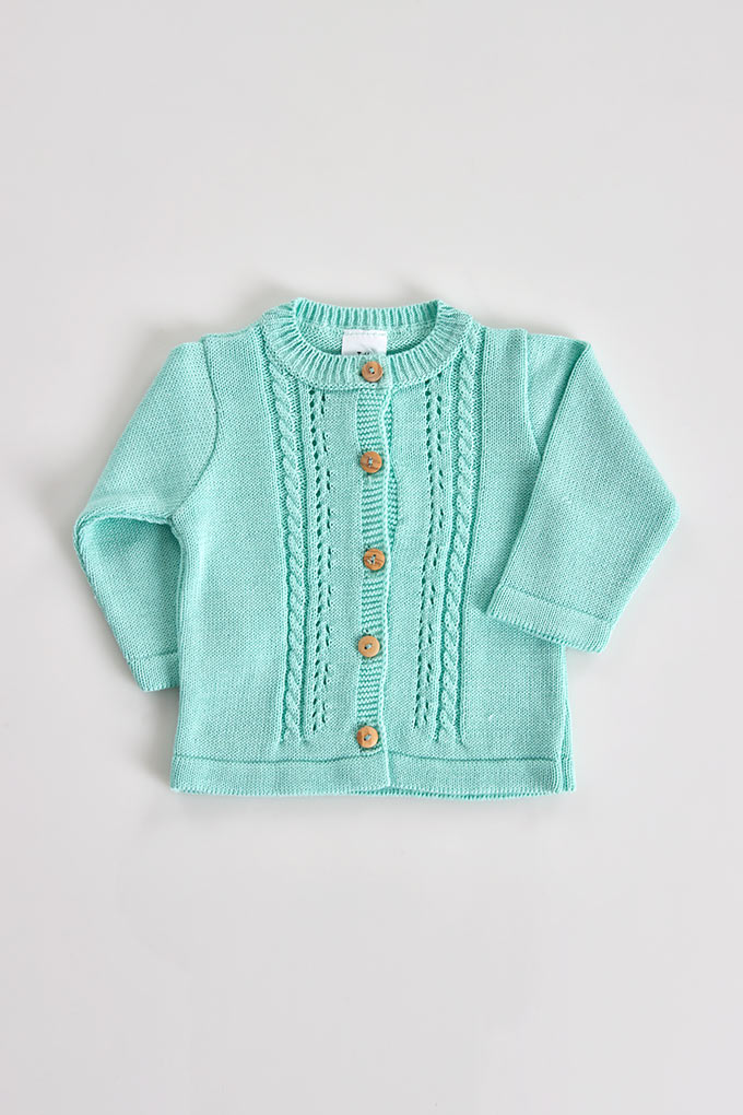 CAS064 Knitted Baby Jacket w/ Buttons