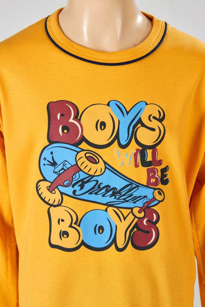 Pijama Estampado s/ Carda Rapaz Boys will be Boys