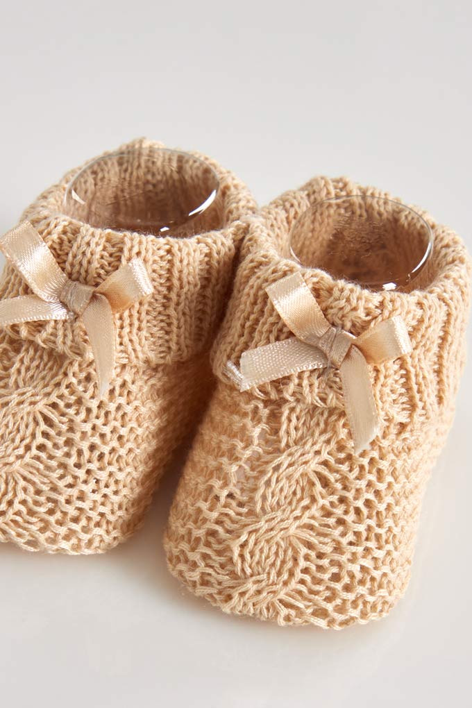 Baby Braid Knitted Baby Booties