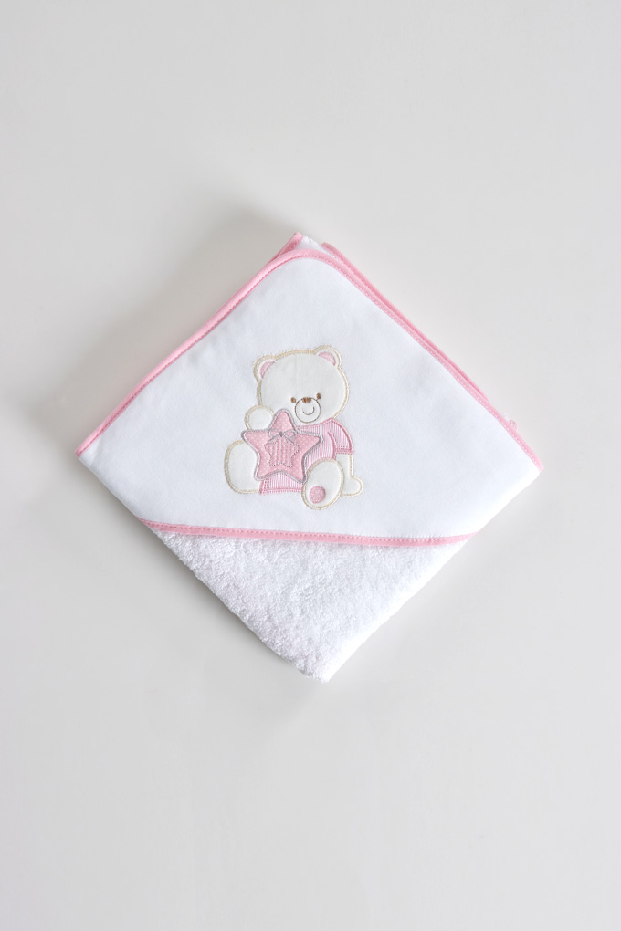 Star Bear Embroidered Baby Towel