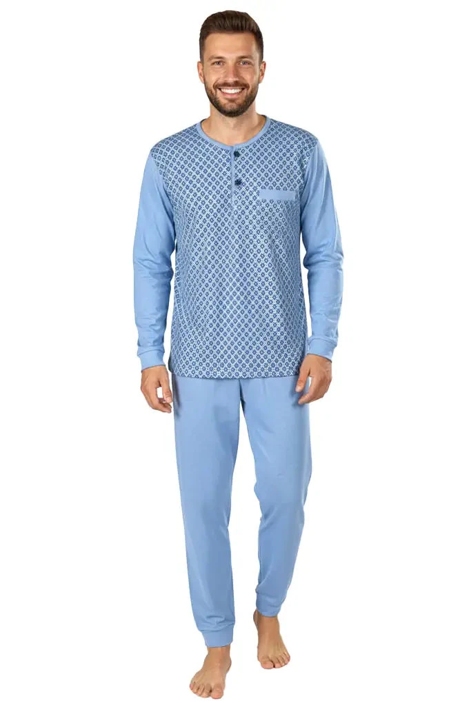 Man Assorted Printed Pyjama Set w/ Buttons