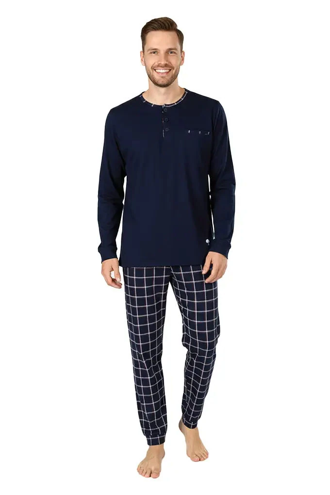 527 Man Printed Pyjama Set w/ Pocket