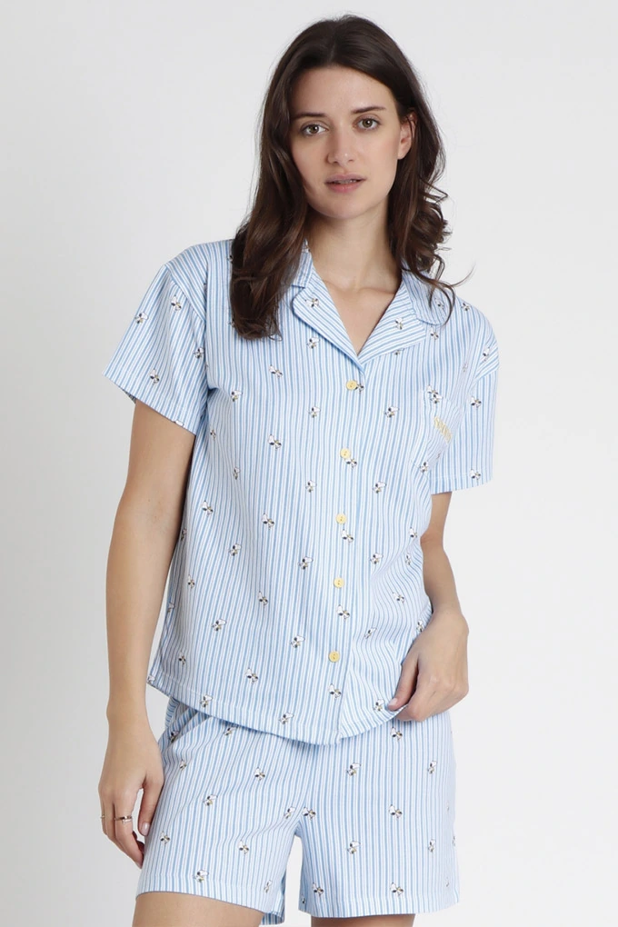 Peanuts Woman Short Sleeves Shirt Pyjama Set
