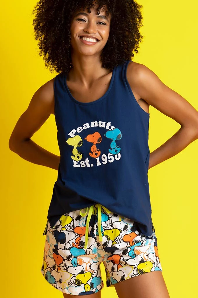 Peanuts Woman Seamless Printed Pyjama Set