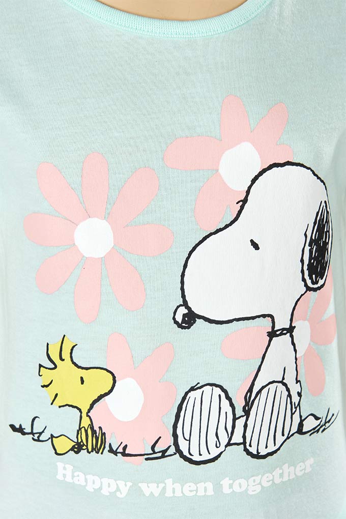 Snoopy Girl Printed Short Sleeve Pyjama Set