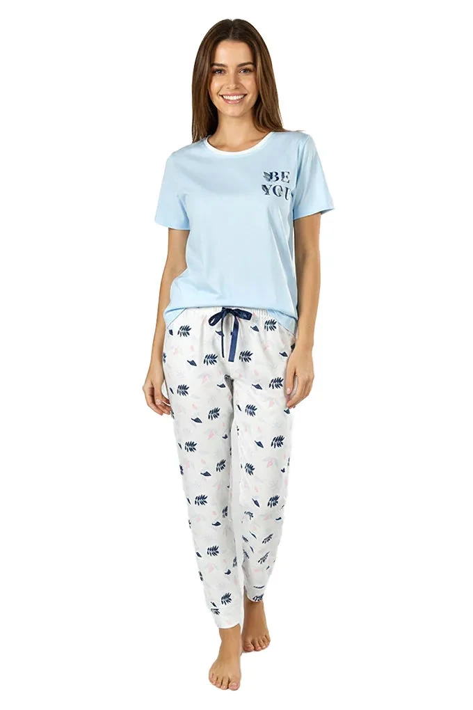 Be You Woman Printed Short Sleeve Pyjama Set