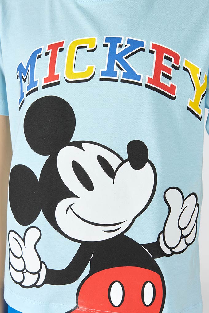 Pijama Estampado Manga Curta Menino Mickey
