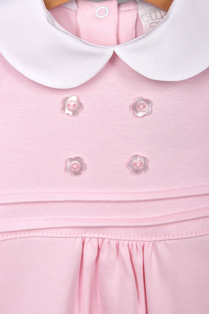 Girl Buttons Cotton Babygrow