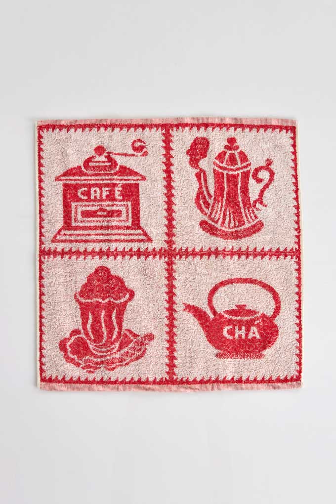 Café & Chá Printed Terry Kitchen Cloths
