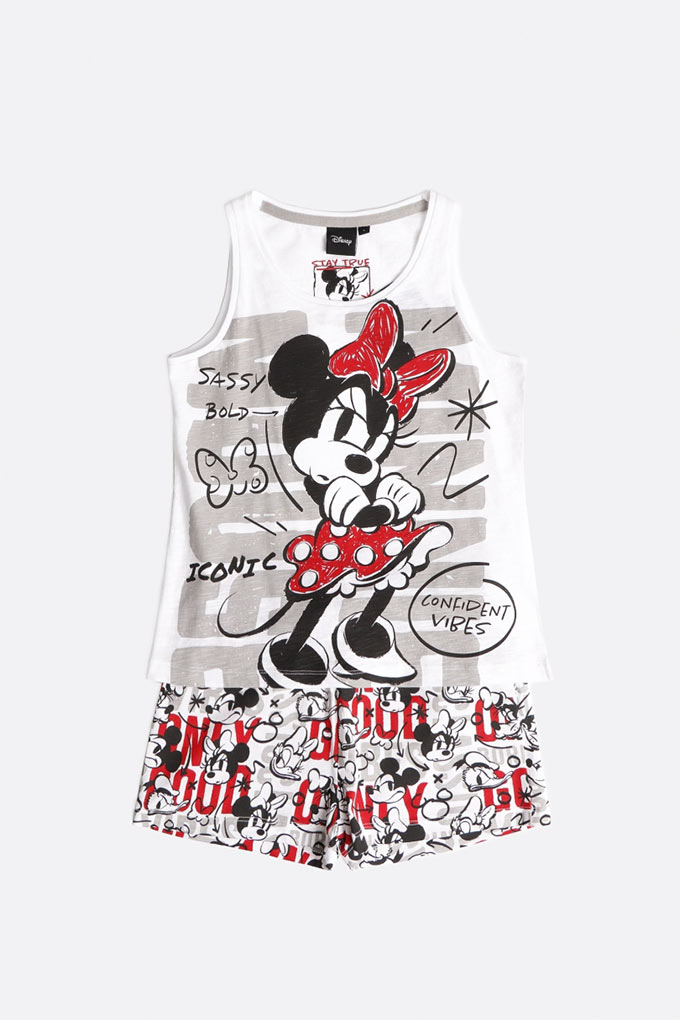 Minnie Girl Sleeveless Printed Pyjama Set