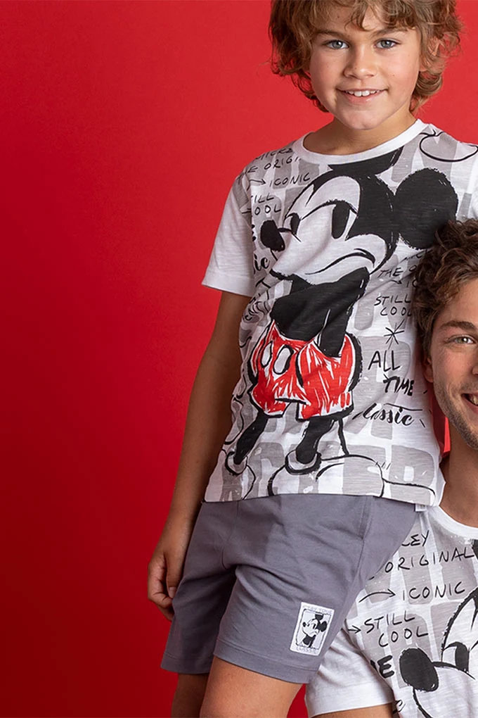 Mickey Boy Printed Short Sleeve Pyjama Set