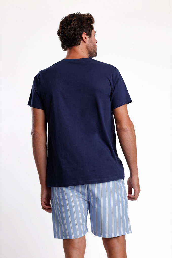Classic Man Short Sleeve Printed Pyjama Set