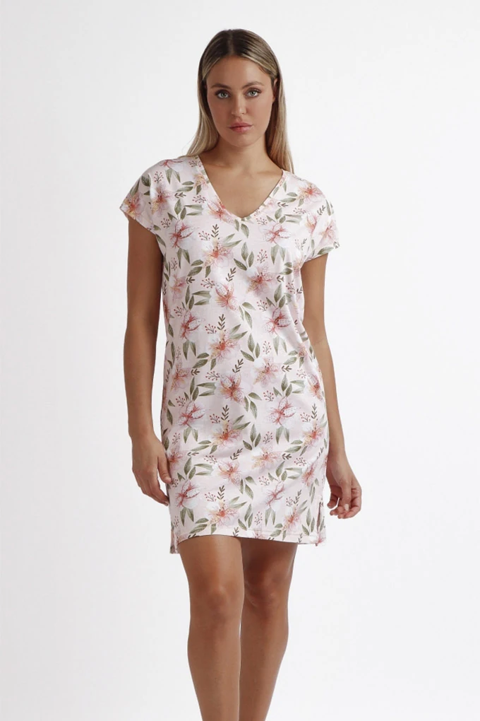 61207 Woman Printed Night Shirt