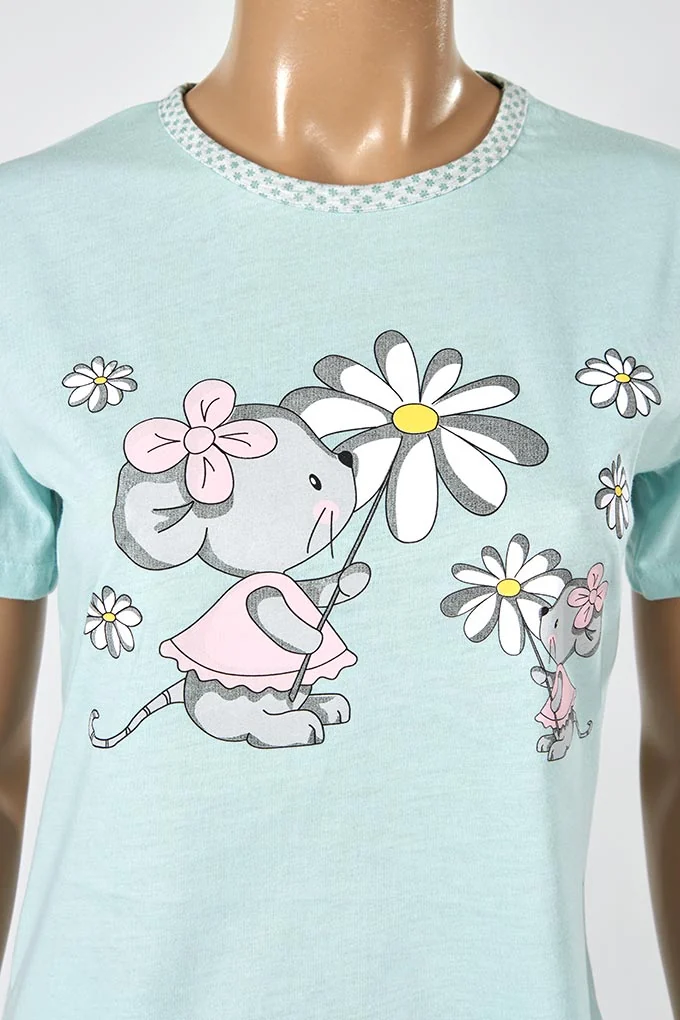 Woman Assorted Printed Short Sleeve Pyjama Set