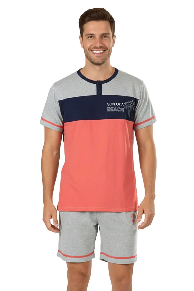 Son of a Beach Man Short Sleeve Printed Pyjama Set