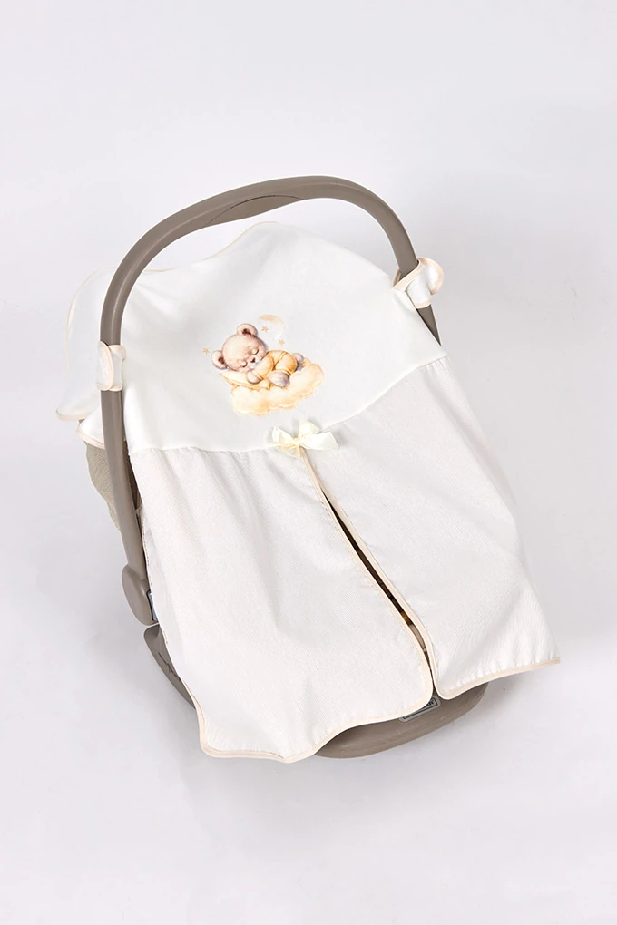 Sleepy Bear Baby Car Seat Burp Cloth