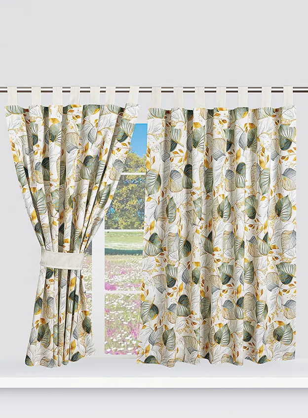 Jardim Printed Curtains w/ Straps
