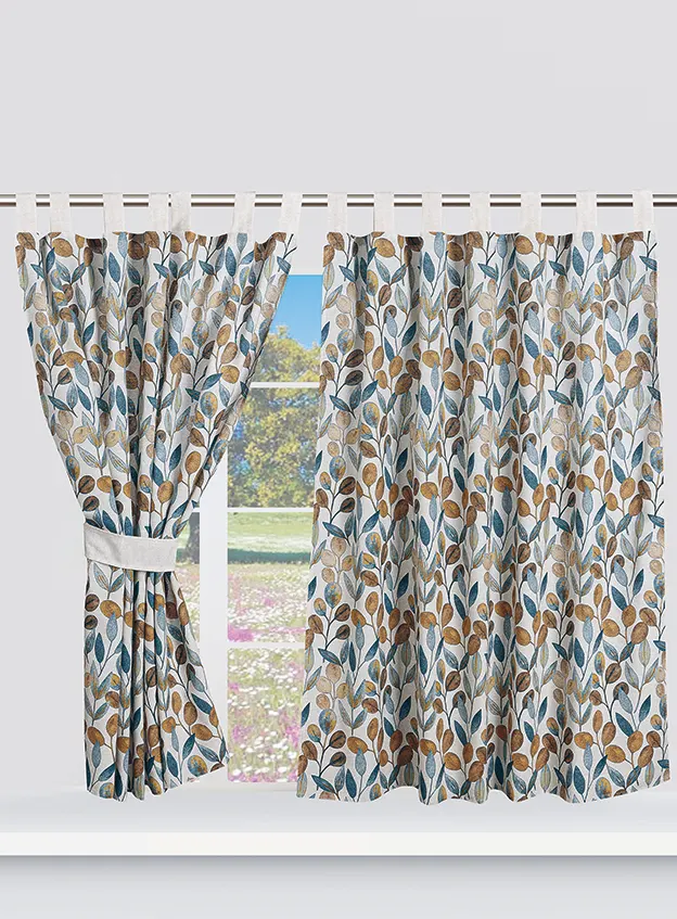 Selva Printed Curtains w/ Straps