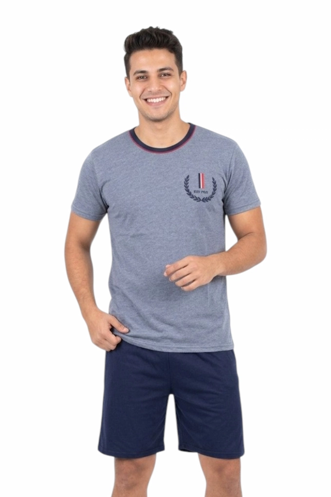 Man Short Sleeve Assorted Printed Pyjama Set