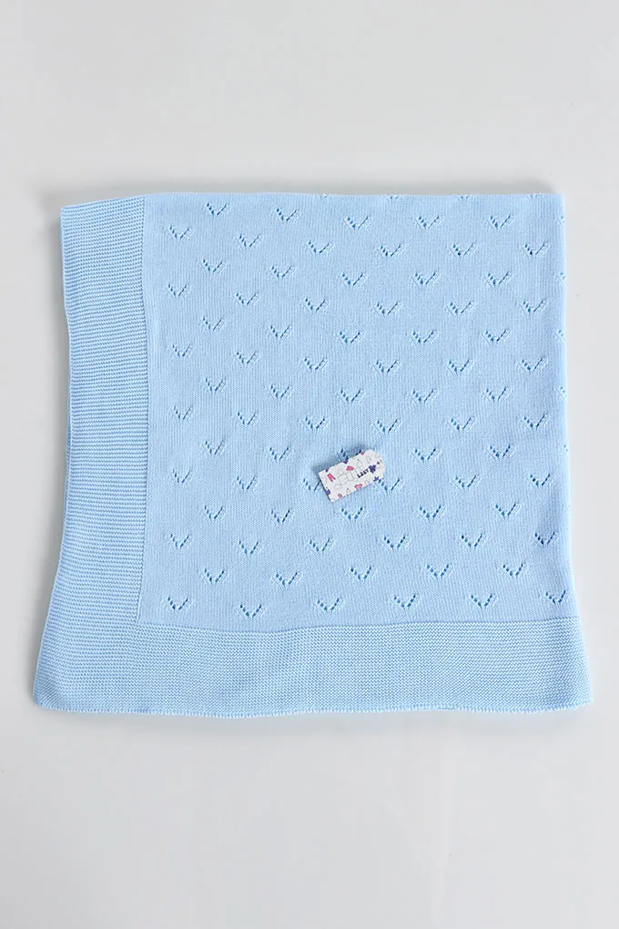 V Knitted Baby Blanket
