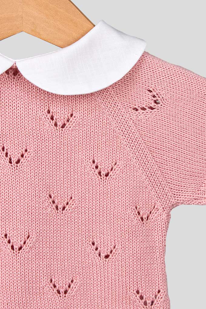 V 3 Pieces Knitted Baby Set